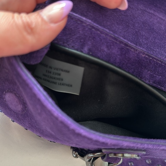 Rebecca Minkoff Edie date night crossbody with crystal studs Passion Flower - Picture 5 of 9